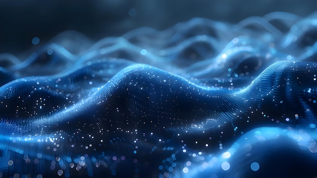 Photo image générée par ordinateur des vagues et des bulles d'eau