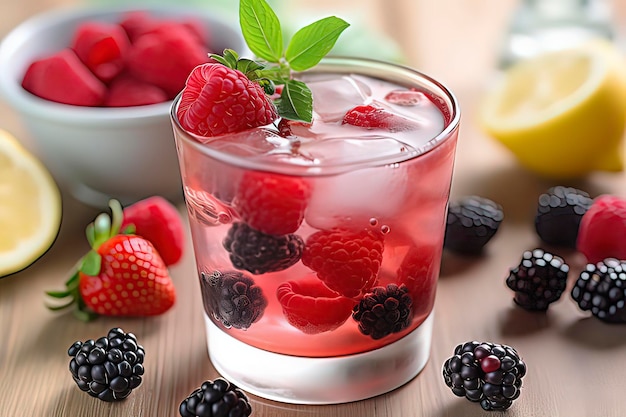 Image générée par la technologie Delicious Raspberry Soda AI