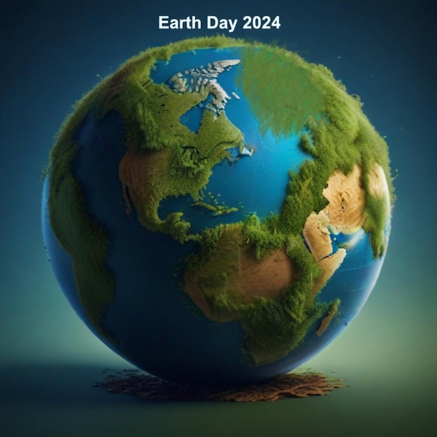 Photo une image d'un globe avec la terre de la terre en arrière-plan