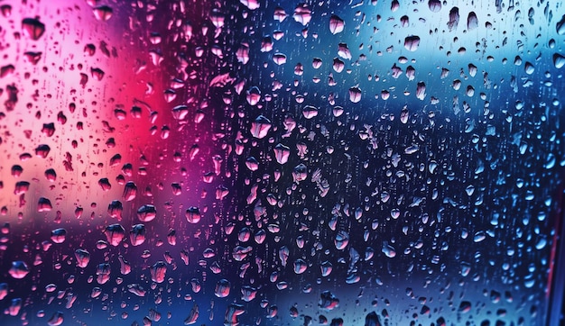 Image de gouttes de pluie ou de vapeur à travers le verre de la fenêtrebeau gradient