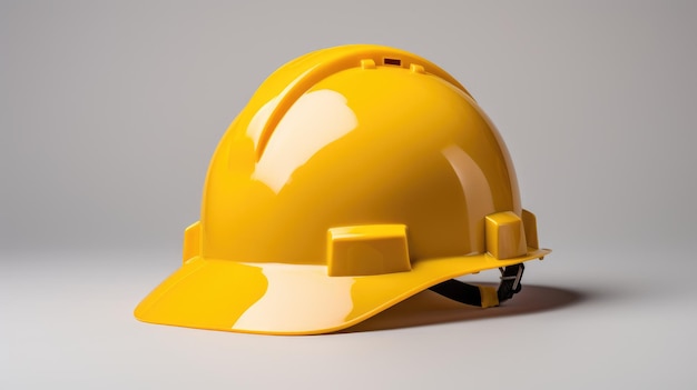 Une image en gros plan d'un casque jaune