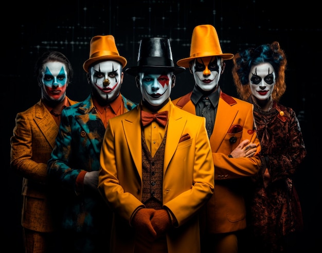 image d'un groupe d'amis habillés pour Halloween