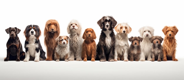 image d'un groupe de chiens mignons assis