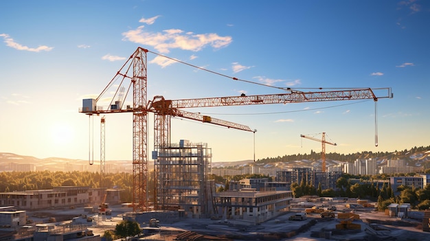 Image d'une grue à tour