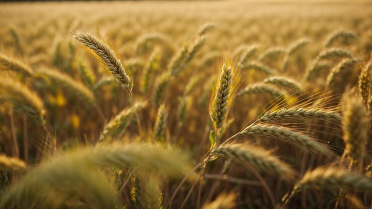 Photo une image en haute résolution en gros plan d'une plantation de blé en bonne santé