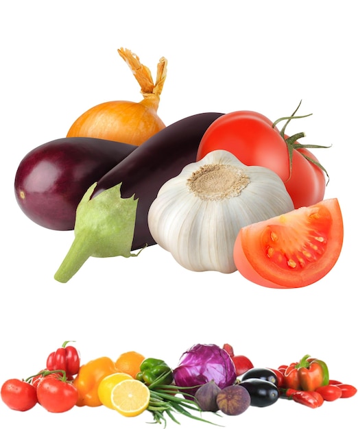 Une image haute résolution montrant un assortiment coloré de légumes frais