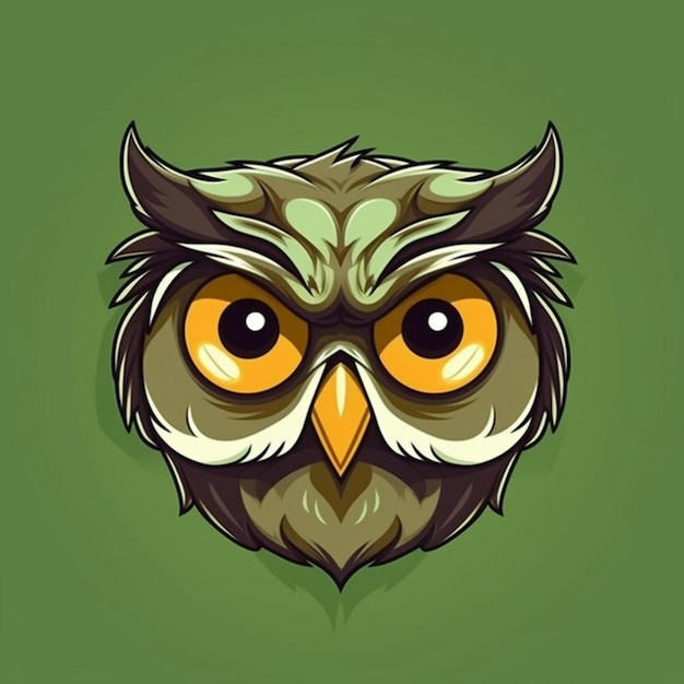 Image Hibou Visage Clipart