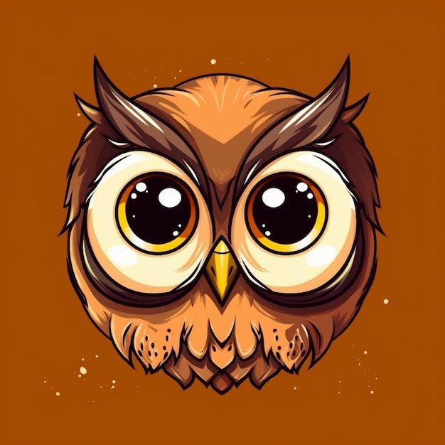 Image Hibou Visage Clipart