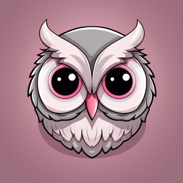 Image Hibou Visage Clipart