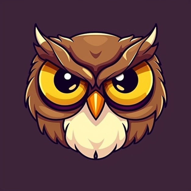 Image Hibou Visage Clipart