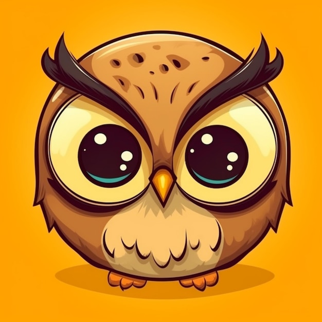 Image Hibou Visage Clipart