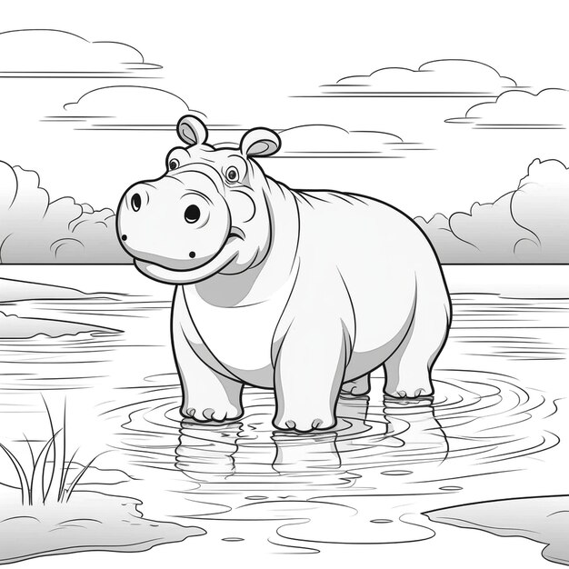 Photo une image d'hippopotame