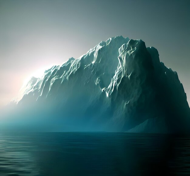 Photo une image d'un iceberg géant