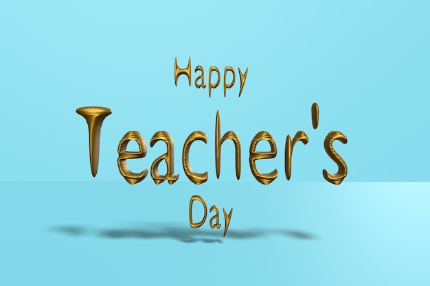 Photo image d'illustration 3d de la journée des enseignants