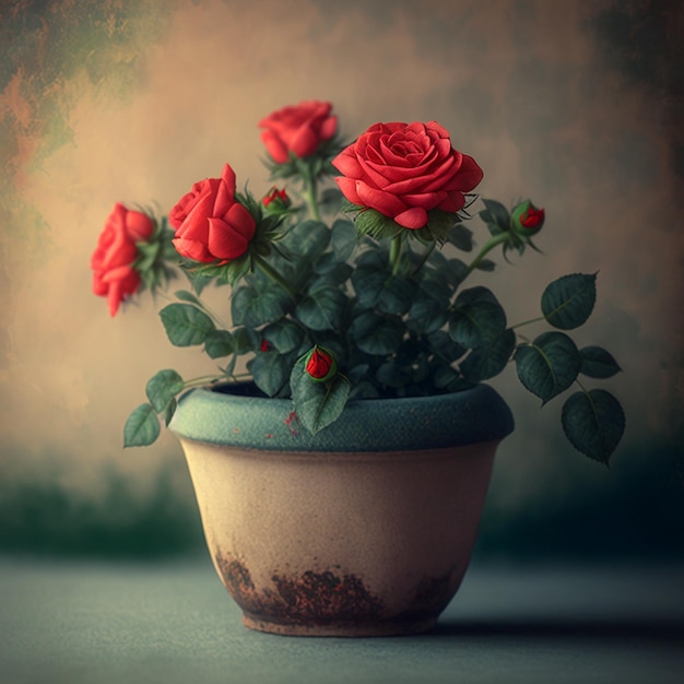 image d'illustration de fleur sur vase