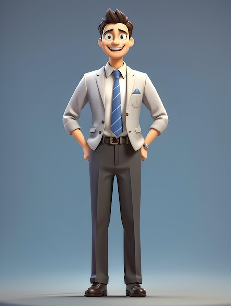 Image d'une illustration de personnage d'un homme d'affaires en 3D