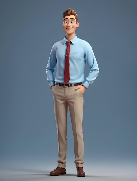 Image d'une illustration de personnage d'un homme d'affaires en 3D