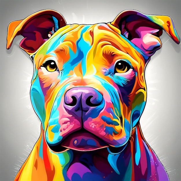 Image d'illustration vectorielle Vibrant Innocence American Pit Bull Puppy's Radiant Aura