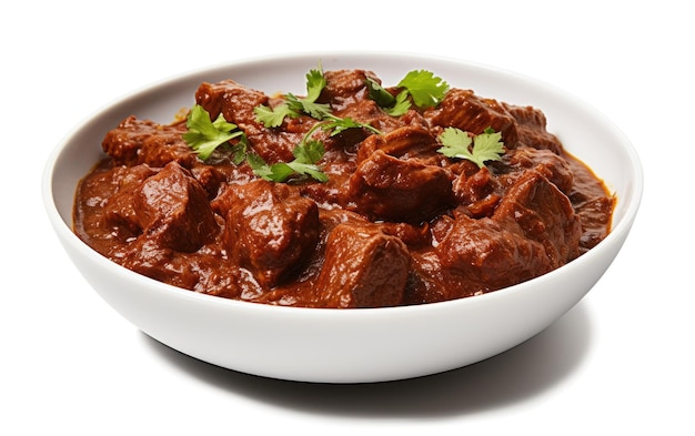 L'image de l'Indien Rogan Josh sur un fond blanc