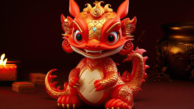 Image IP du dessin animé de l'année du dragon chinois