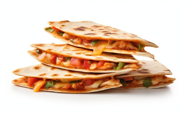 Image isolée de quesadillas mexicaines en haute résolution isolée sur un fond transparent