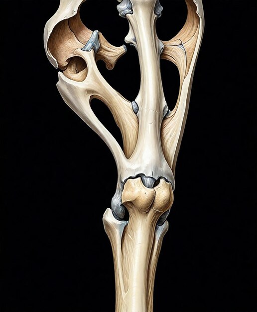 une image d'une jambe humaine avec le membre inférieur enlevé