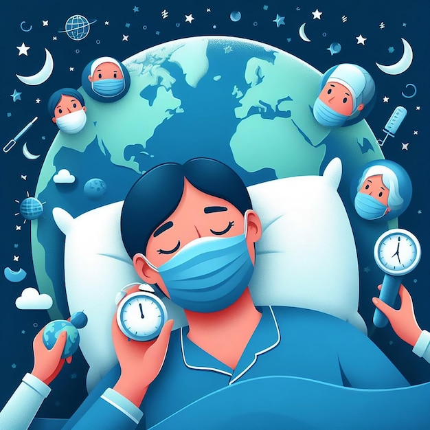 image de la journée mondiale du sommeil AI généré
