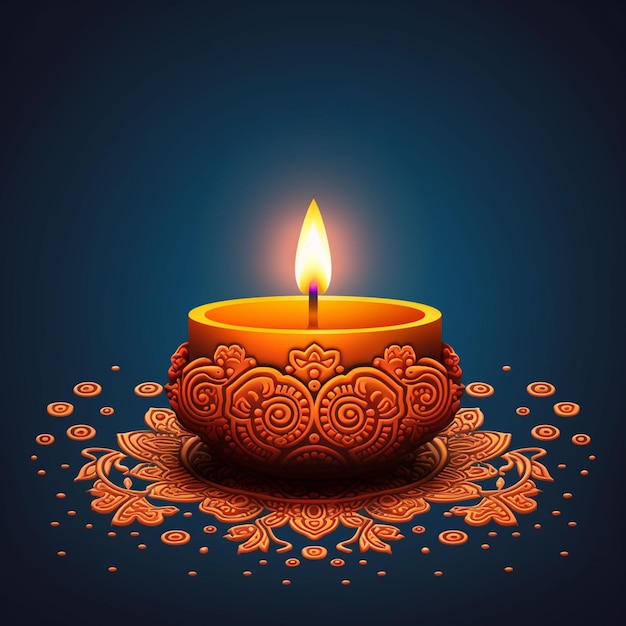 L'image de la lampe de Diwali