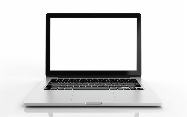 Photo image de laptop en fond blanc