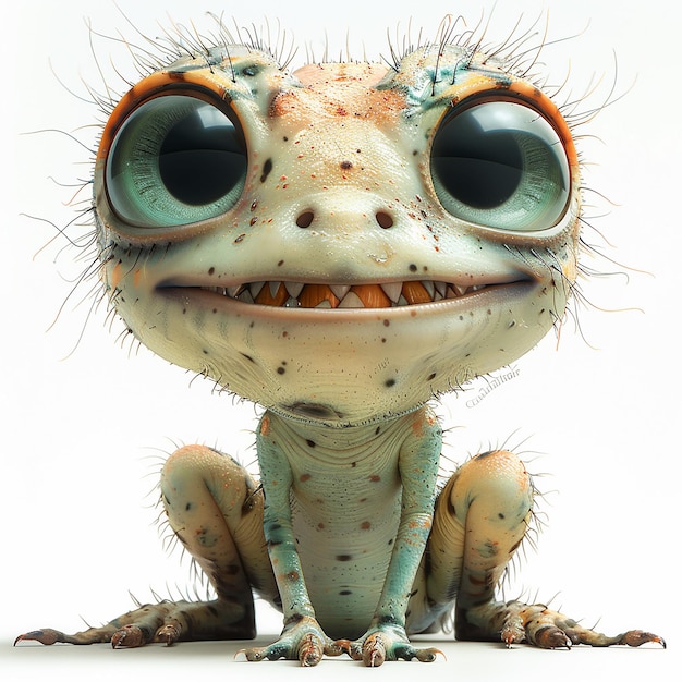 une image d'un lézard avec un visage qui dit " gecko "