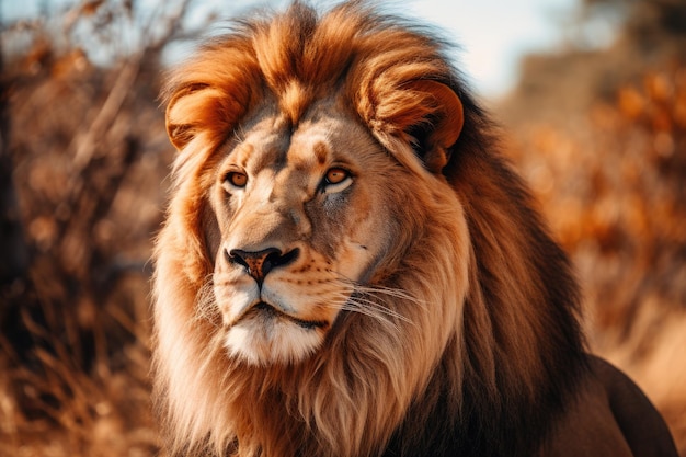 Image d'un lion mâle générée par Ai