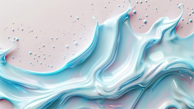 une image d'un liquide bleu et blanc avec les mots le mot dessus