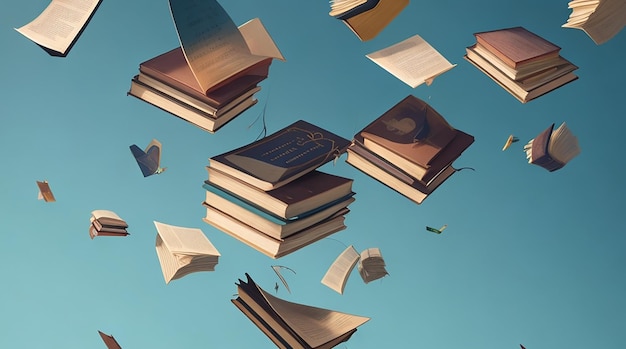 Image de livres volants techniques mixtes