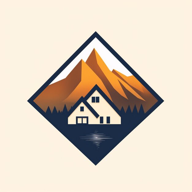 une image d'un logo de montagne