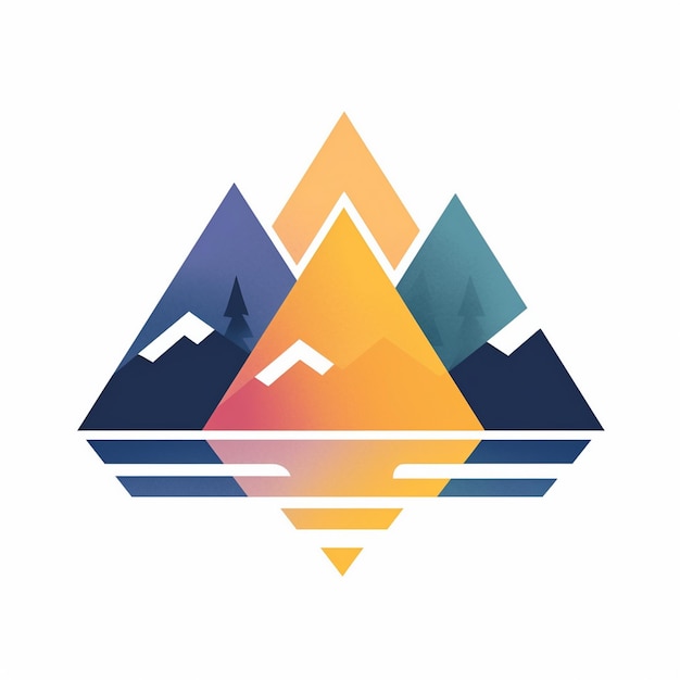 une image d'un logo de montagne