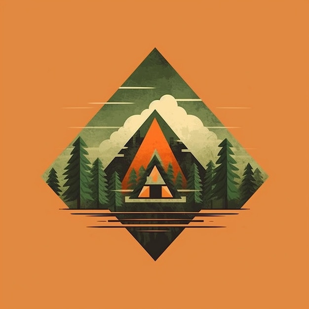 une image d'un logo de montagne