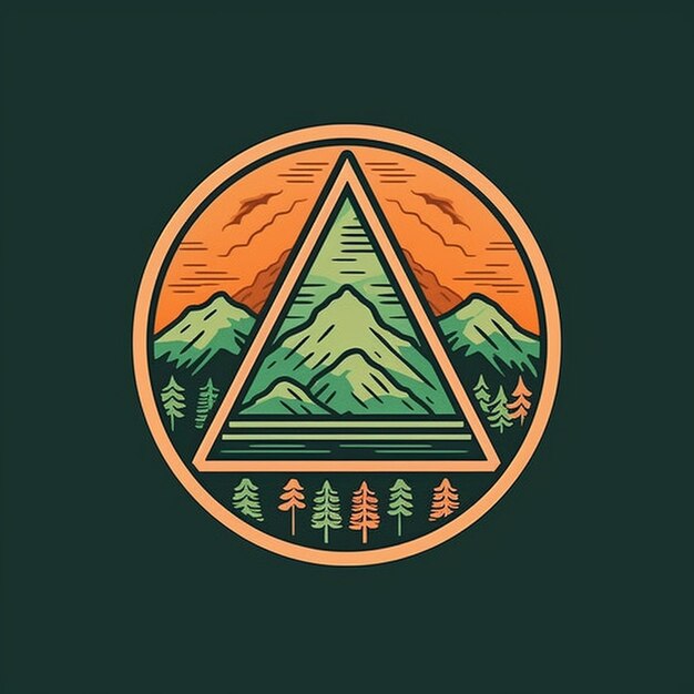 Photo une image d'un logo de montagne