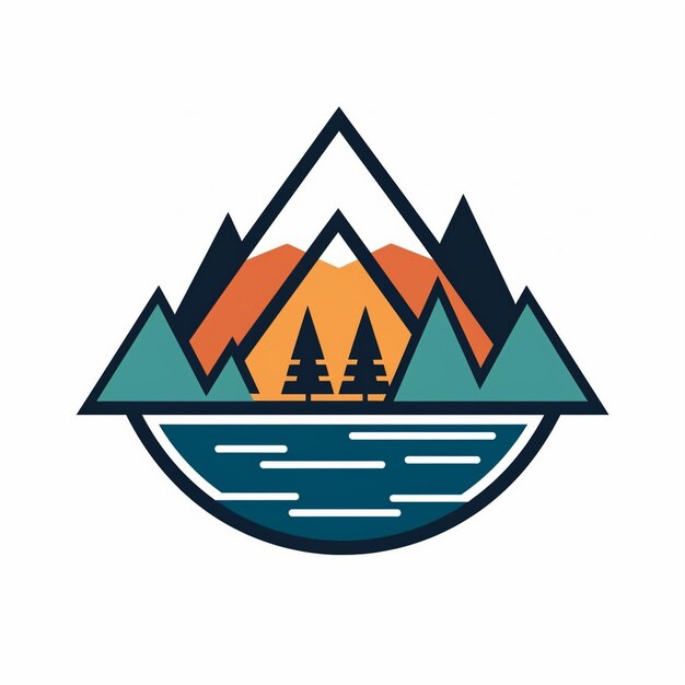 une image d'un logo de montagne