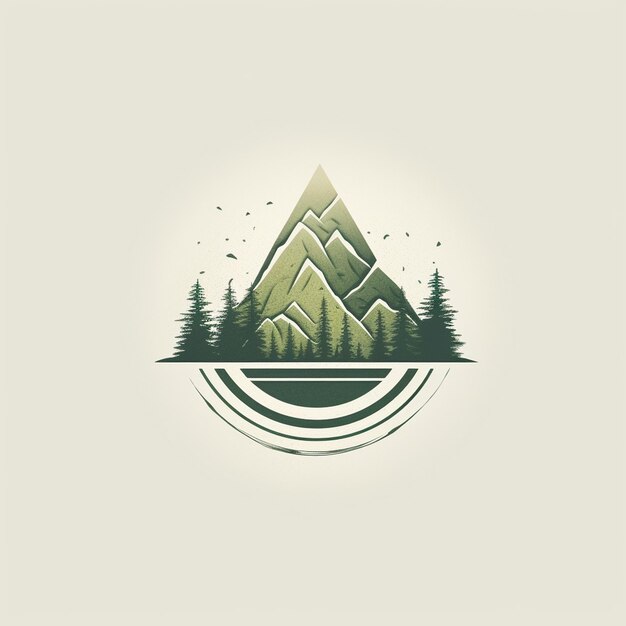 une image d'un logo de montagne