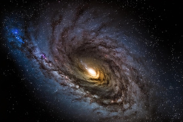 L'image longue exposition du noyau des galaxies de la Voie lactée