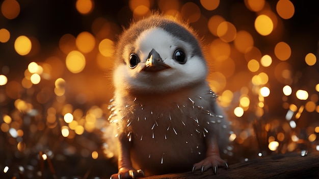 Photo l'image macro du pingouin mignon avec bokeh 4k