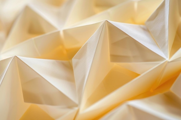Image macro de papier plié en formes géométriques effet tridimensionnel arrière-plan abstrait