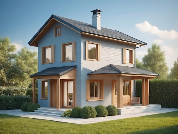 image de maison avec effet 3D