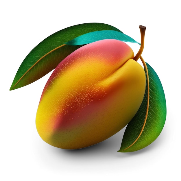 Image de mangue tropicale sur fond blanc