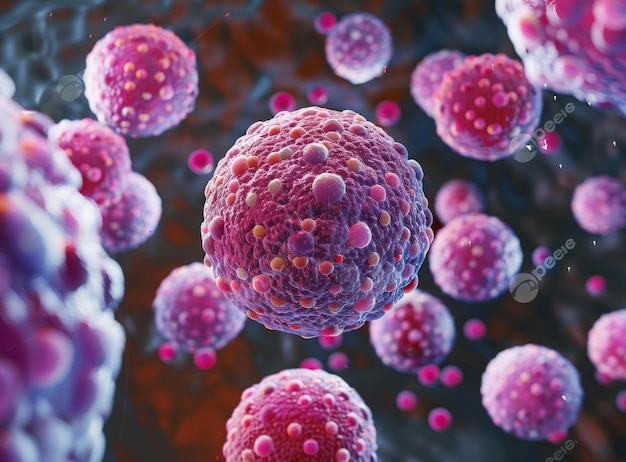 Une image microscopique des cellules cancéreuses