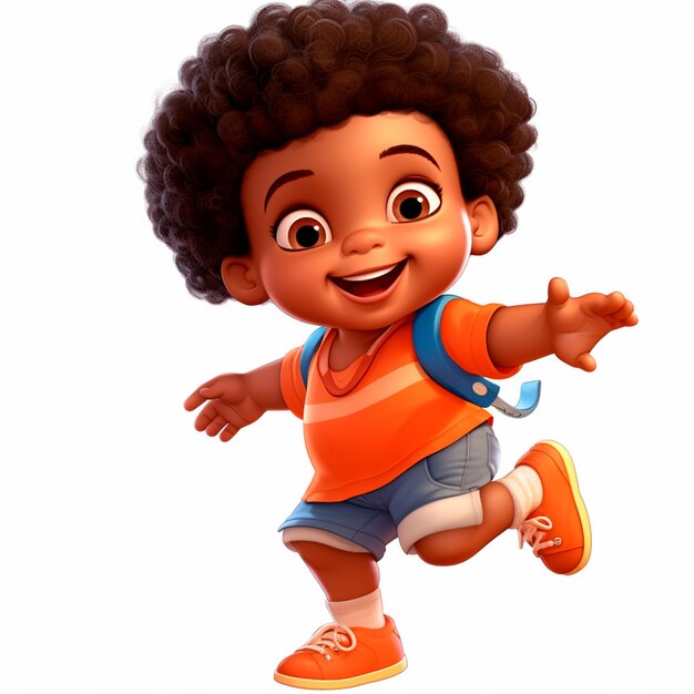 image d'un mignon petit garçon aux cheveux afro