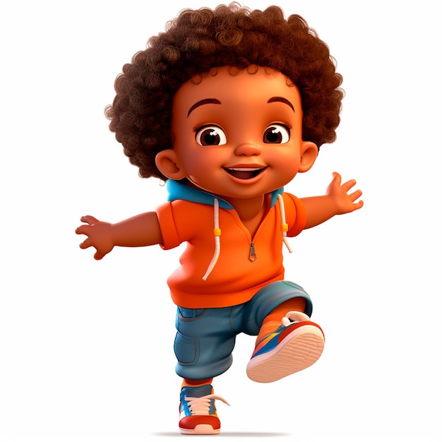 image d'un mignon petit garçon aux cheveux afro