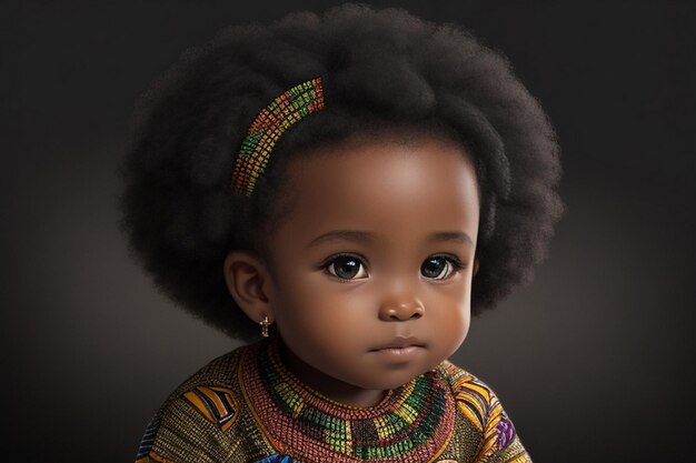 Image d'une mignonne petite fille africaine pour le mois de l'histoire noire