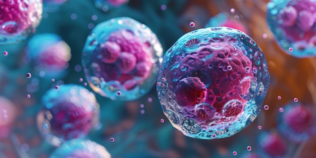une image d'un minéral violet avec des bulles violettes et roses