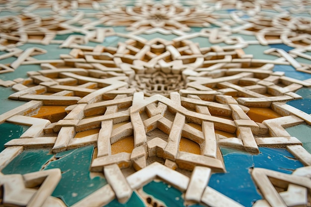 image montrant des motifs géométriques islamiques complexes pour le Ramadan